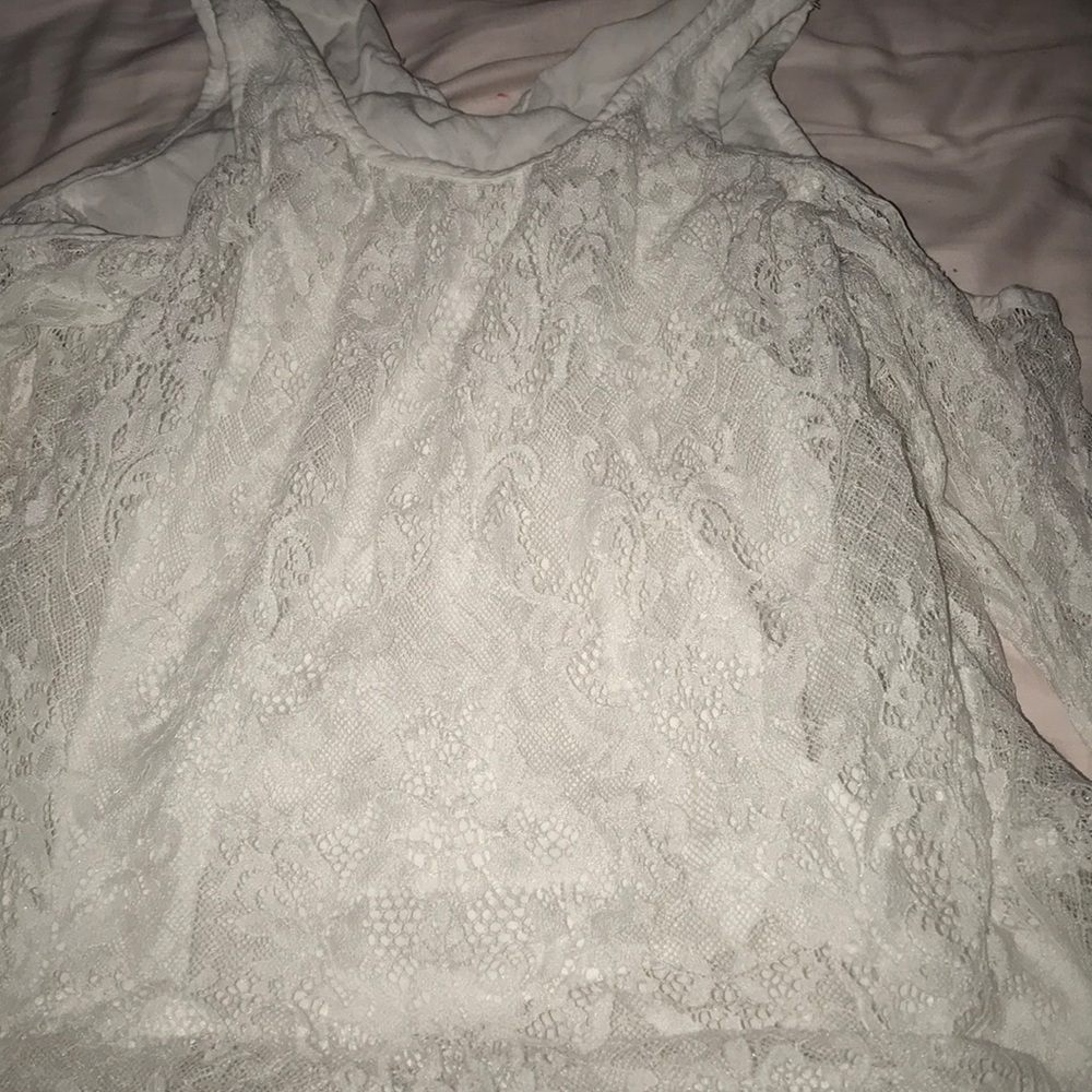 white lace blouse!